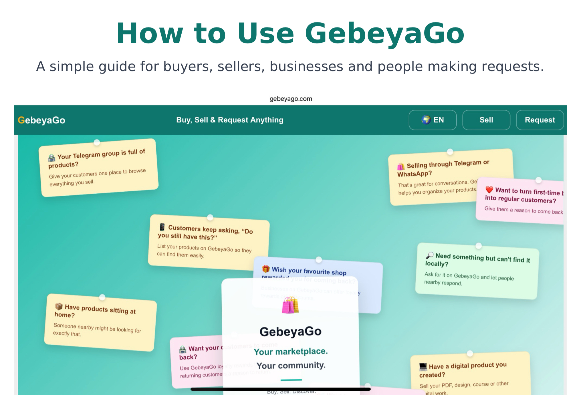 GebeyaGo — How to Use the Marketplace